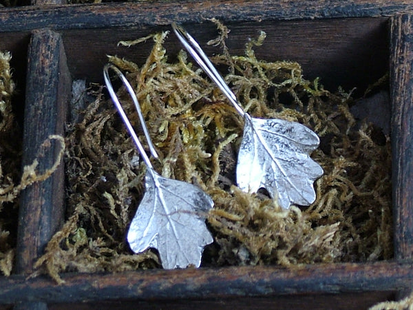 Hawthorn Leaf Drop Earrings