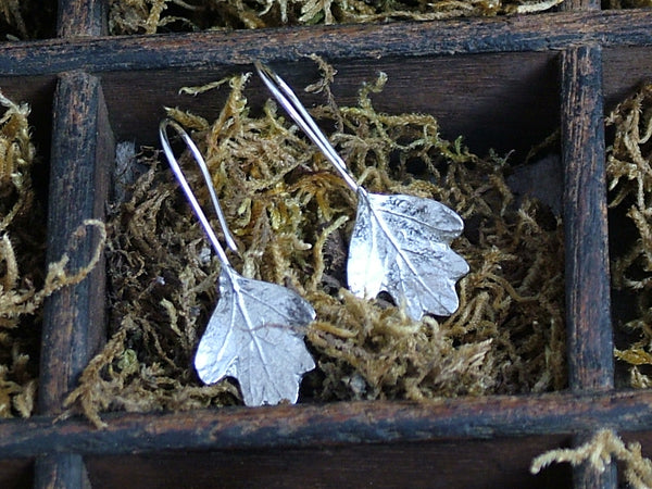 Hawthorn Leaf Drop Earrings