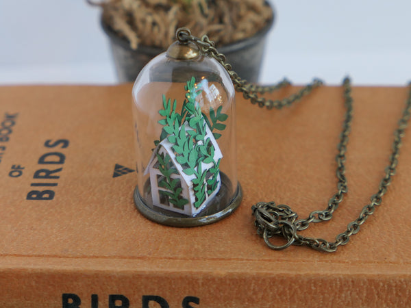 Paper Greenhouse Miniature Dome Necklace
