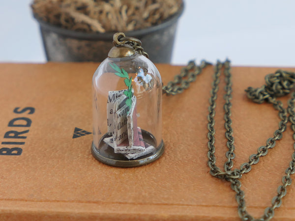 Paper Library Miniature Dome Necklace