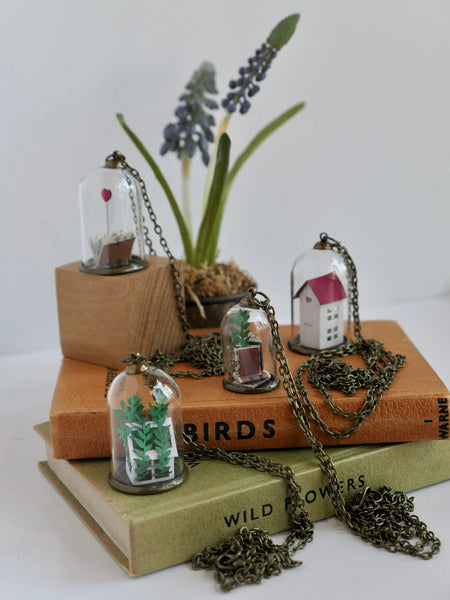 Paper Greenhouse Miniature Dome Necklace