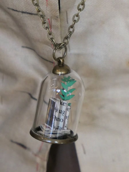 Paper Library Miniature Dome Necklace