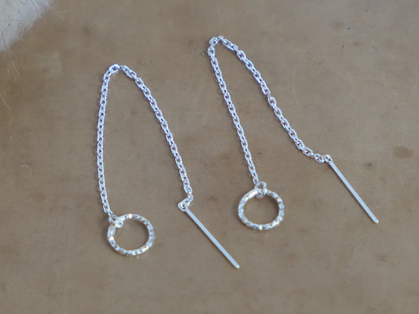 Halo Silver Threader Earrings