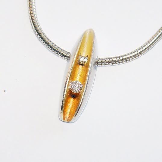 Small Trapped Necklace with Diamond